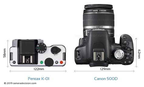 Pentax K-01 vs Canon EOS 500D Karşılaştırma